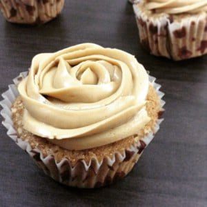 caramel cupcakes with brown sugar buttercream