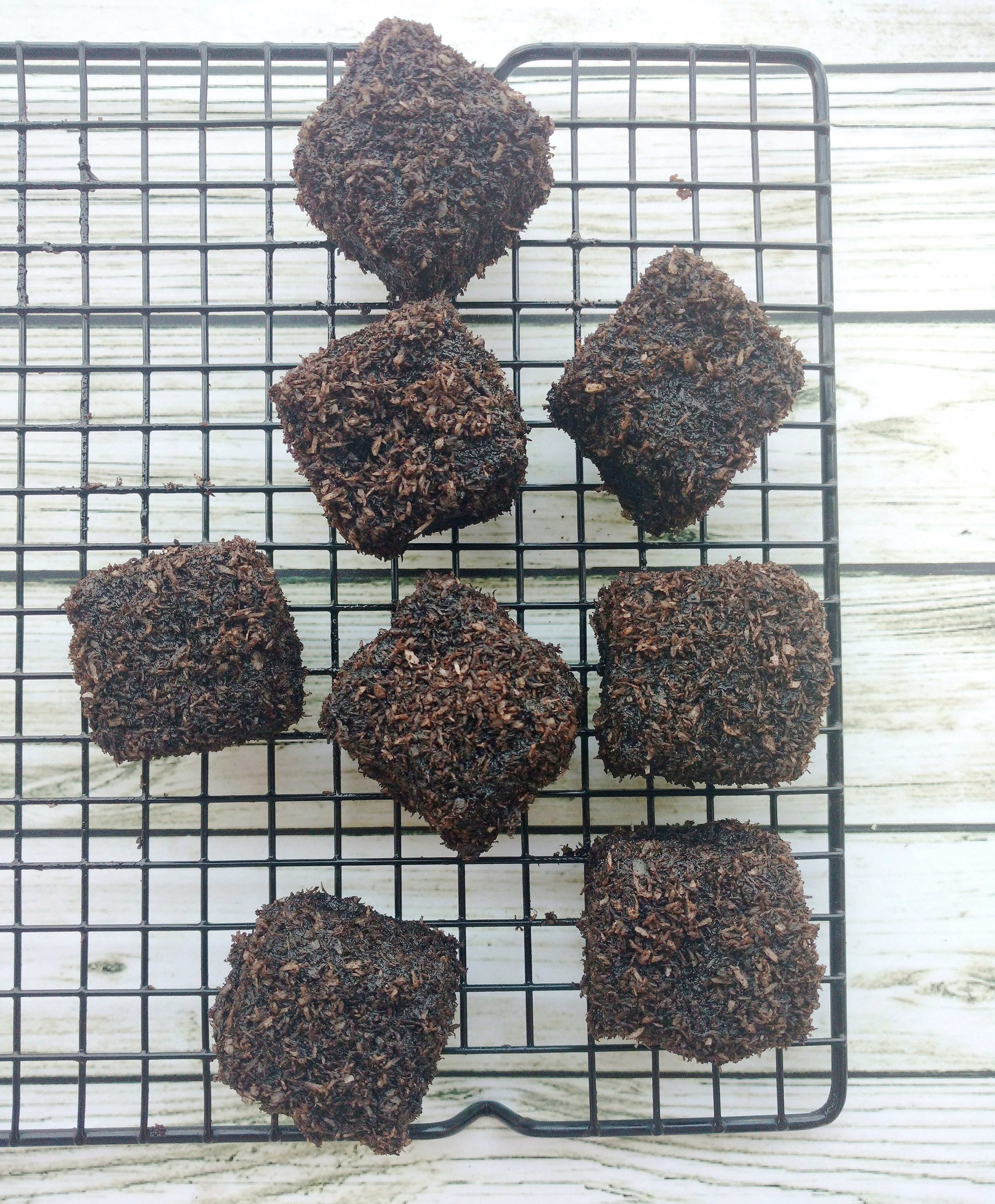Death By Chocolate Lamingtons - Flours & Frostings
