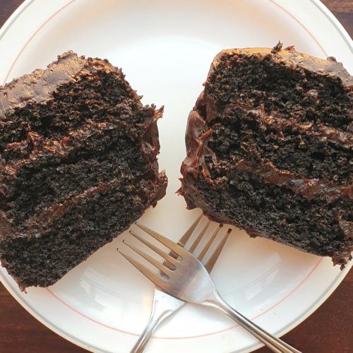 chocolate cake for two (small chocolate cake)