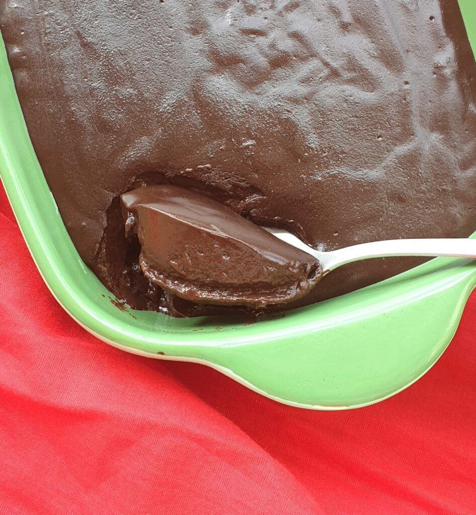 eggless mint chocolate pudding